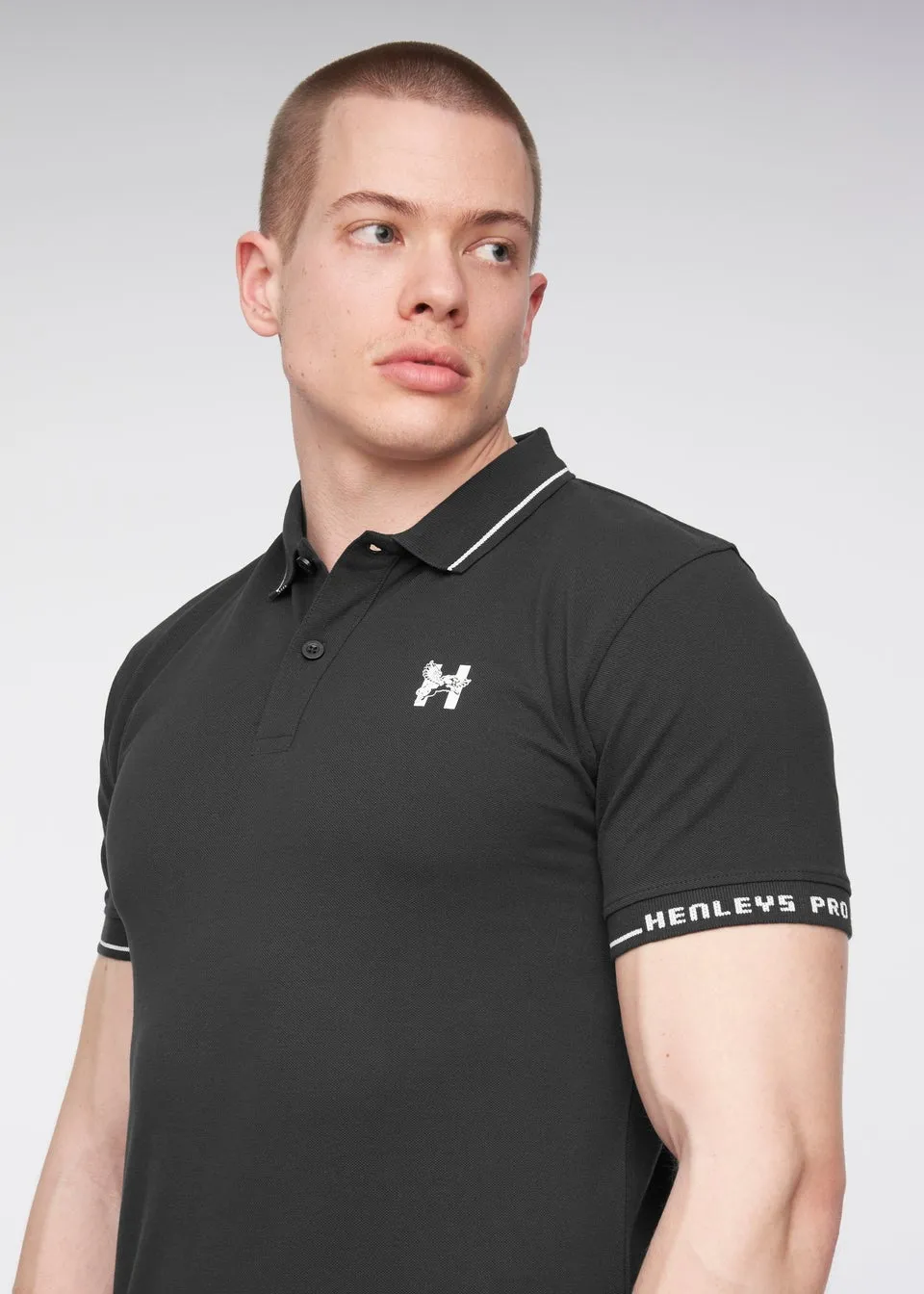 Henleys Black  Hentyme Polo