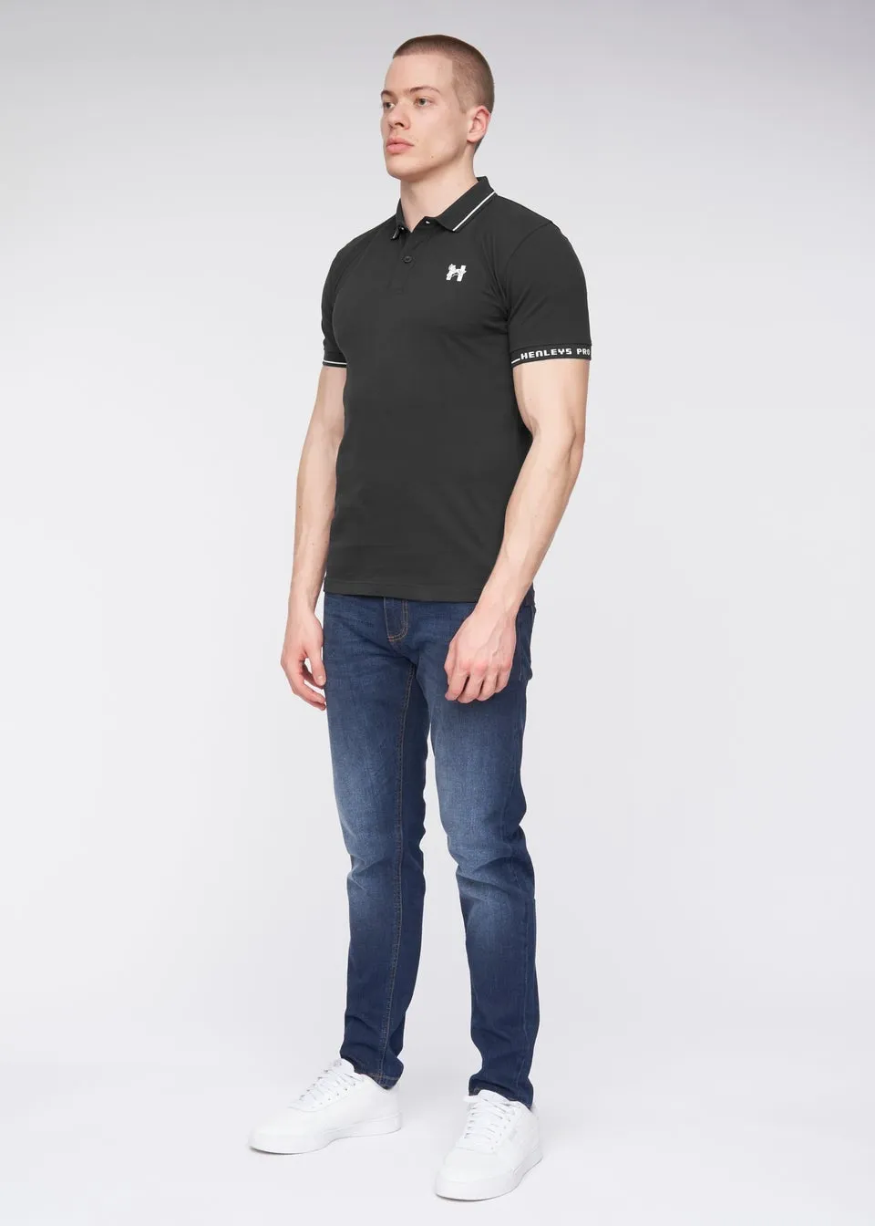 Henleys Black  Hentyme Polo