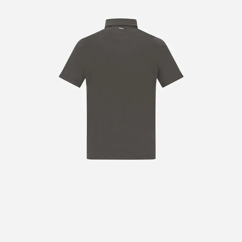 Herno Fango Crêpe di Jersey Polo Shirt