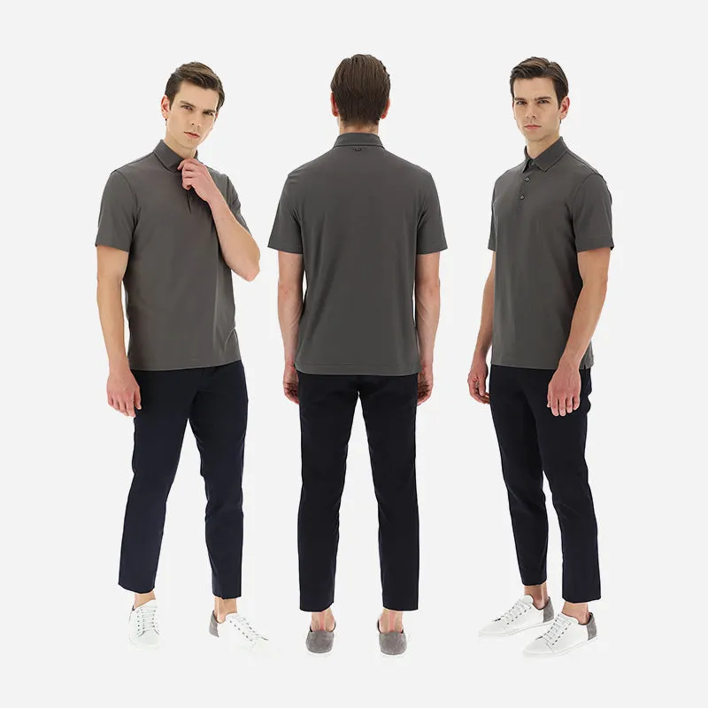 Herno Fango Crêpe di Jersey Polo Shirt