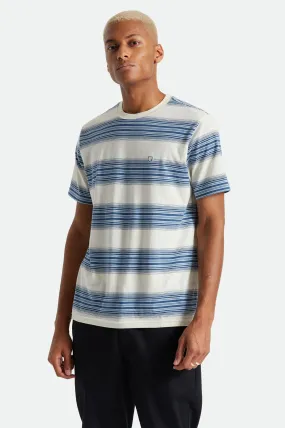 Hilt Shield S/S Knit - Off White/Joe Blue Ombre