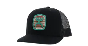 Black Trucker Hat with Serepe Patch