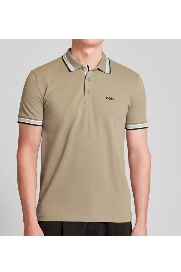 Sand Hugo Boss Contrast Paddy Polo