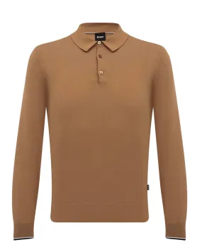 Hugo Boss Gemello LS Polo Open Brown