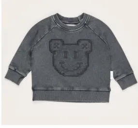 HUX Digi Smile Charcoal Sweatshirt