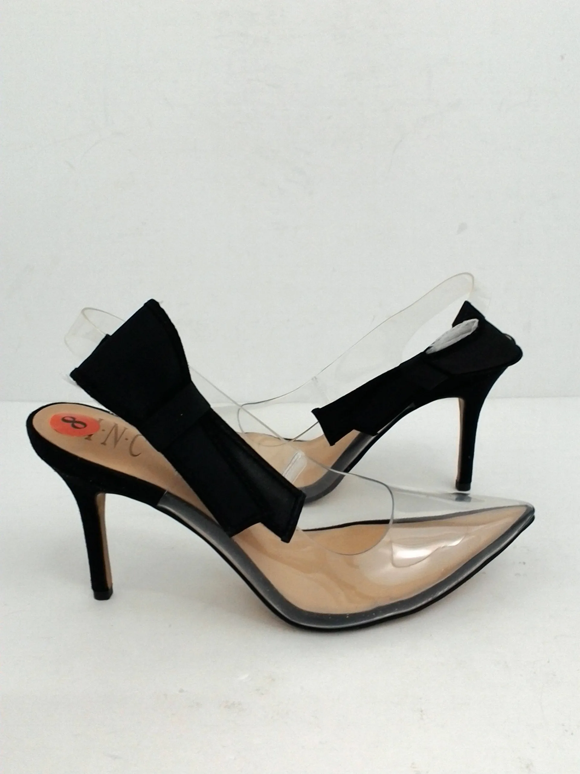 INC International Concepts Women's Coletta Clear Heels Size 8 M