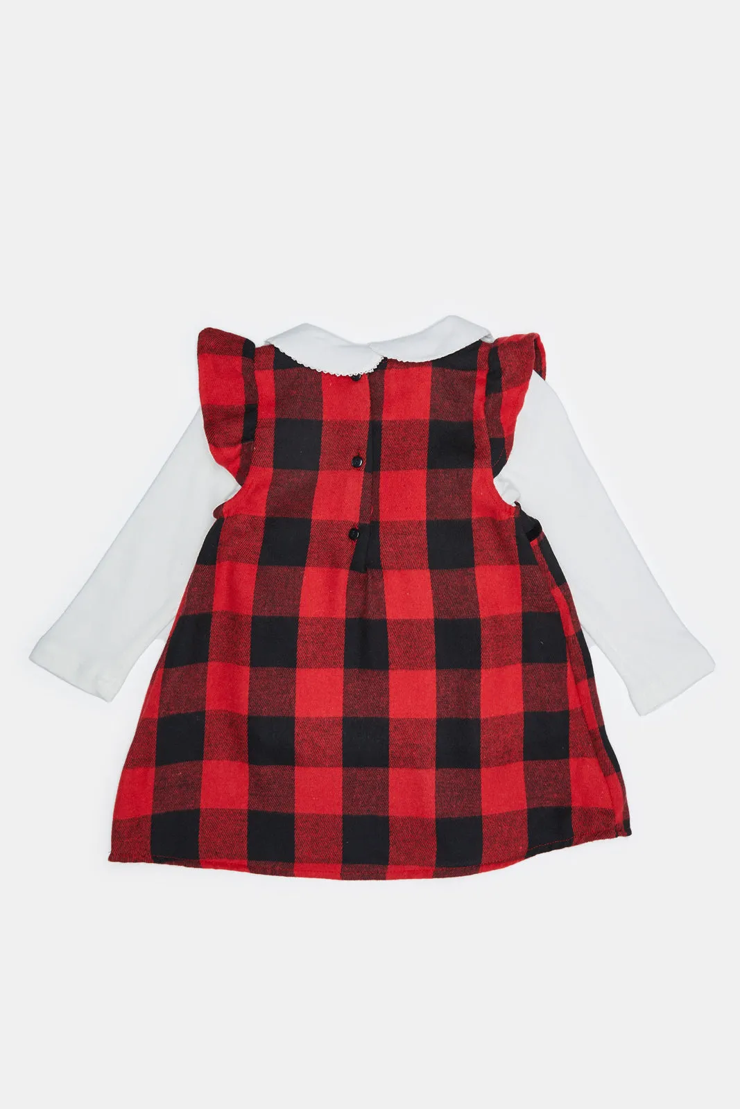 Infant Girls Red Checkered Dress