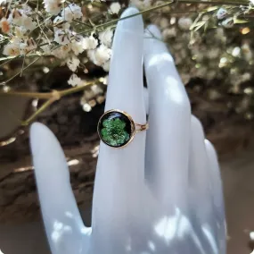 Preserved Flower Ring Peridot