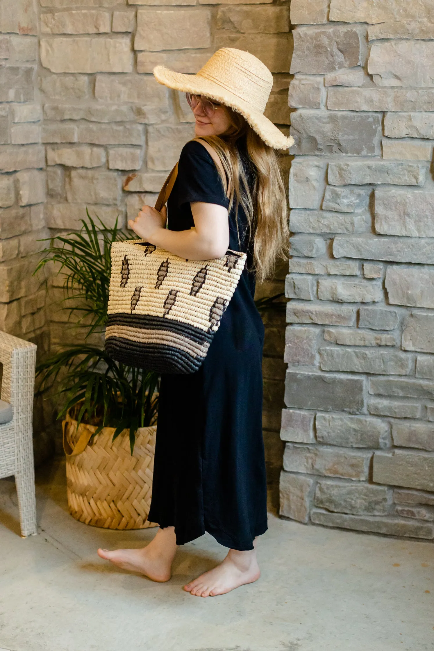 Ivory Straw Braided Sun Hat