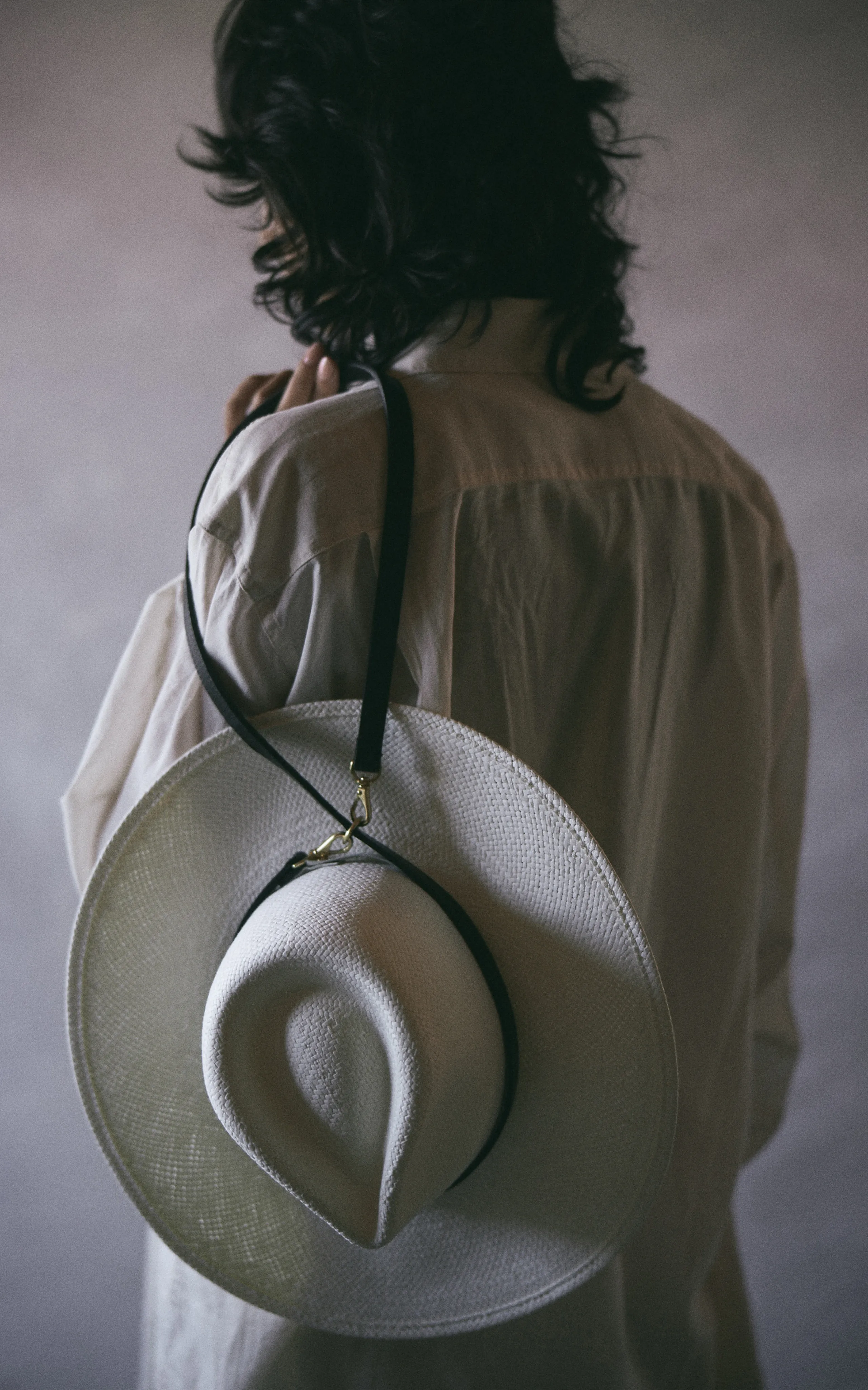 Janessa Leone Leather Hat Carrier