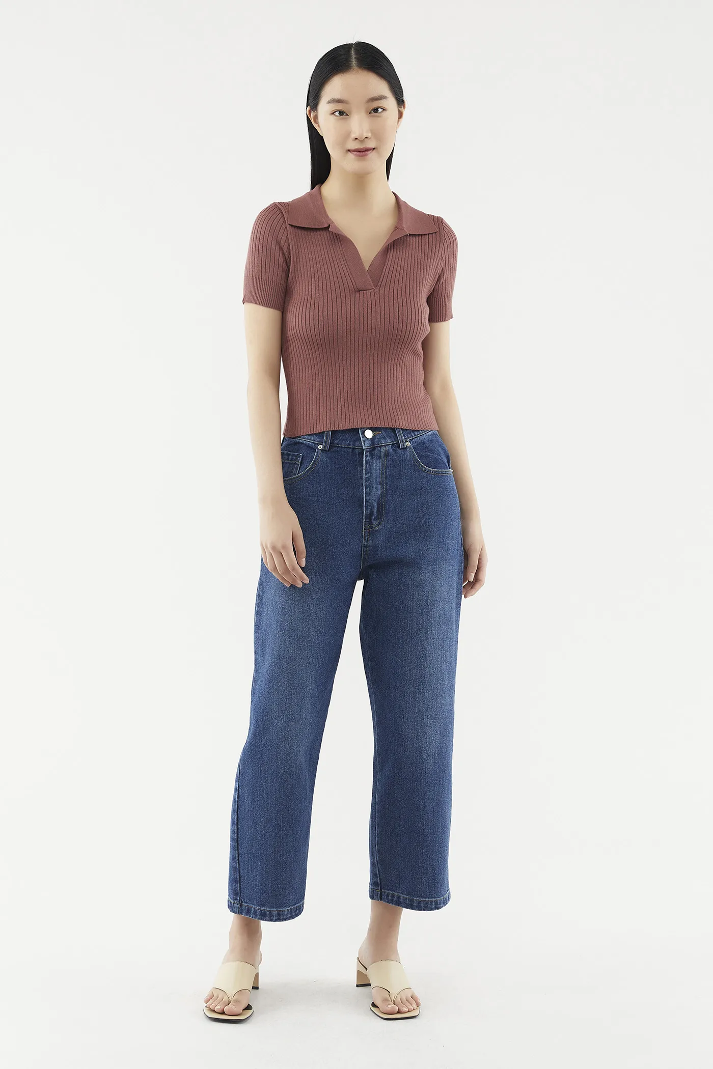 Jemira Collared Knit Top 