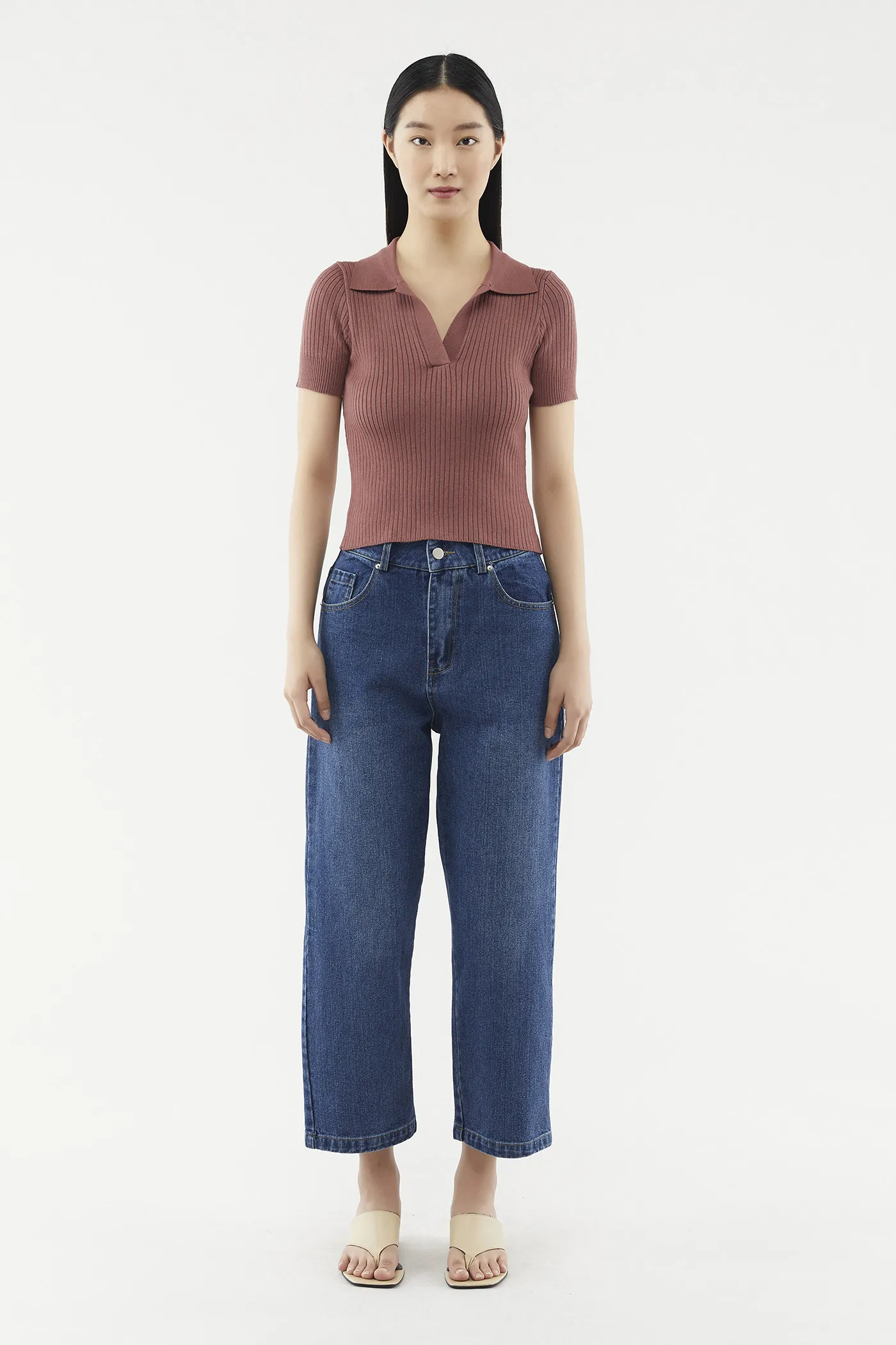 Jemira Collared Knit Top 