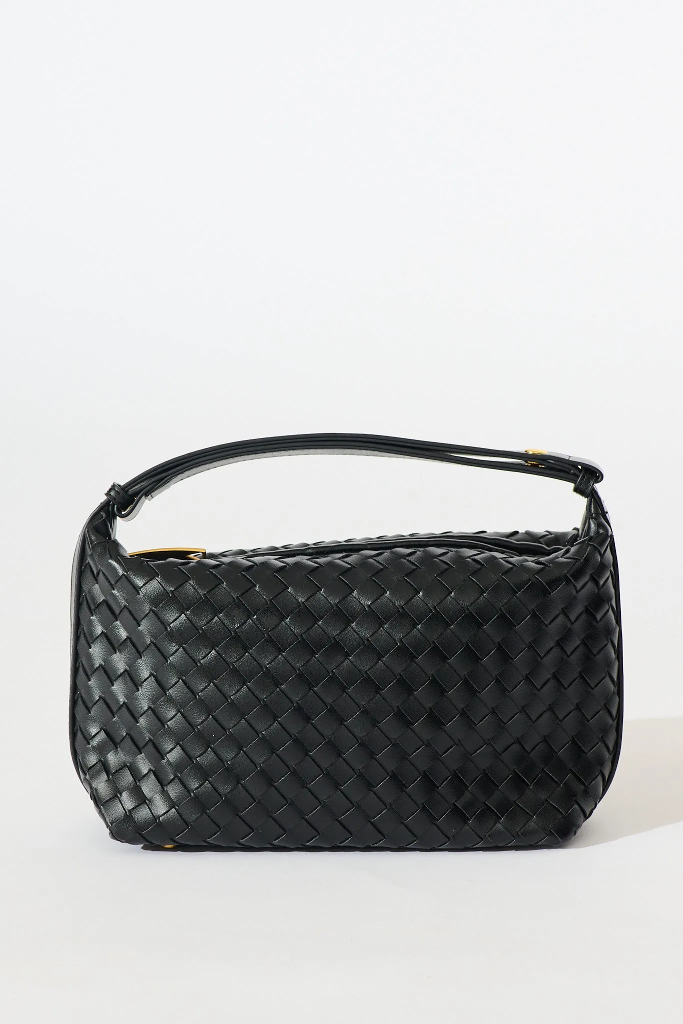 Jennifer Shoulder Bag In Black Woven