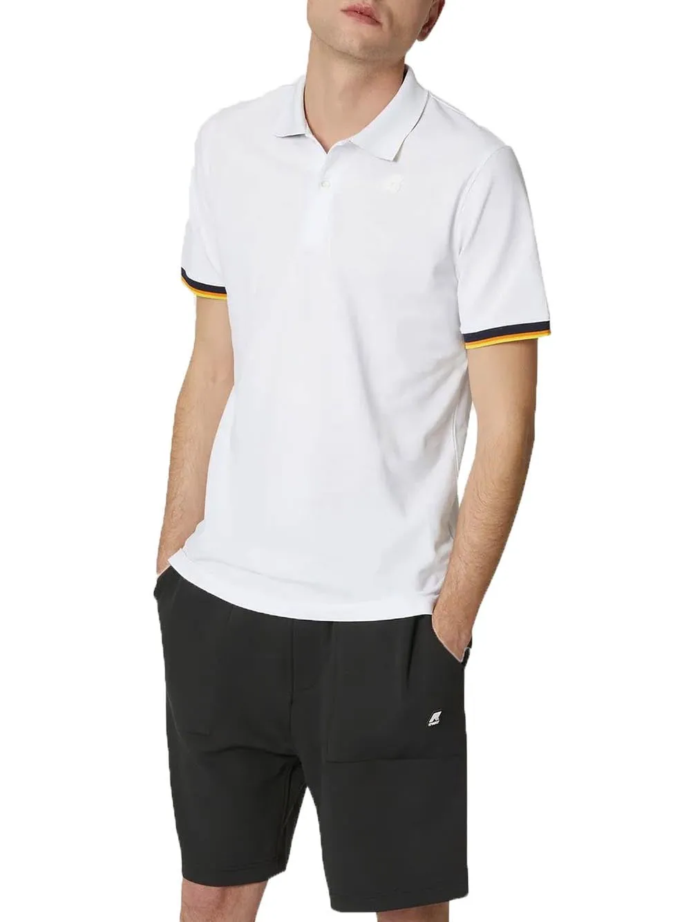 White K-Way Polo Uomo