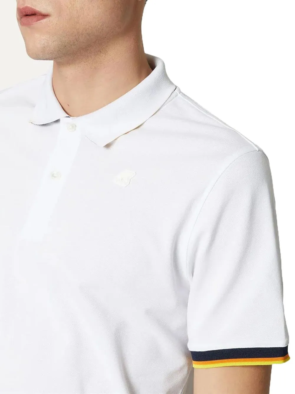 White K-Way Polo Uomo