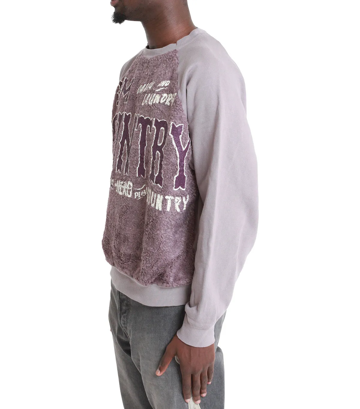 Kapital 30/-Swt Knit X Fur Grizzly Sweatshirt ('Em Kountry) Purple