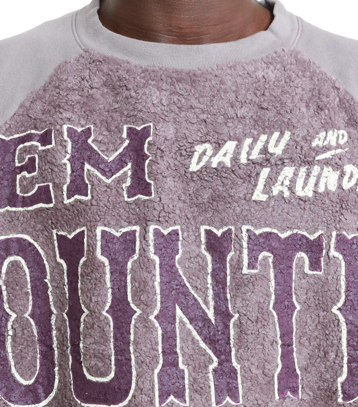 Kapital 30/-Swt Knit X Fur Grizzly Sweatshirt ('Em Kountry) Purple