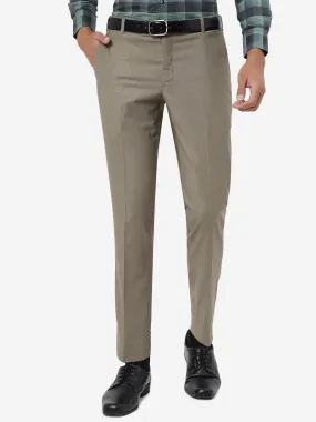 Khaki Super Slim Fit Formal Trouser by JadeBlue