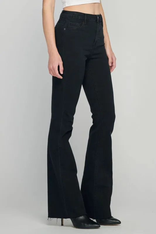 Khloe Raw Hem Flare Jeans