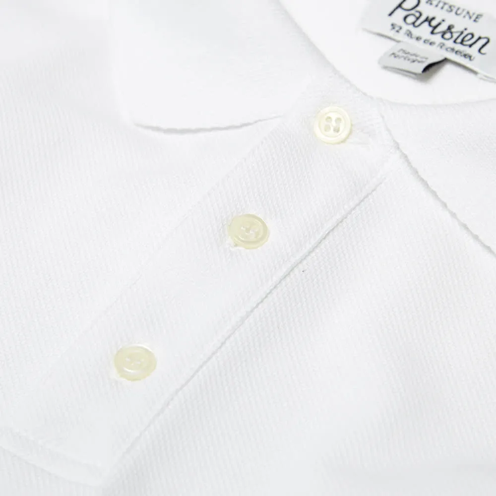 Kitsuné Parisien Classic White Polo Shirt