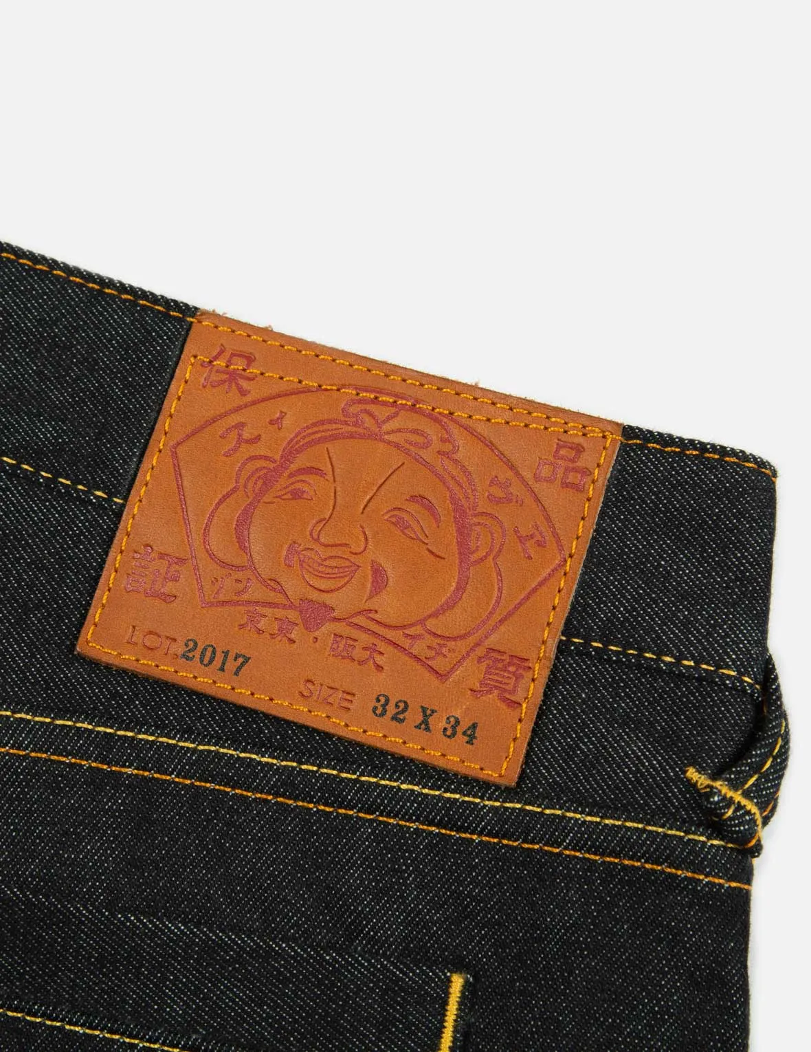 Komainu Daicock 3D Embroidery Carrot Fit Jeans #2017