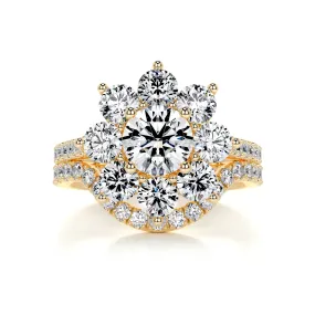 La Fleur Diamond Bridal Set -18K Yellow Gold