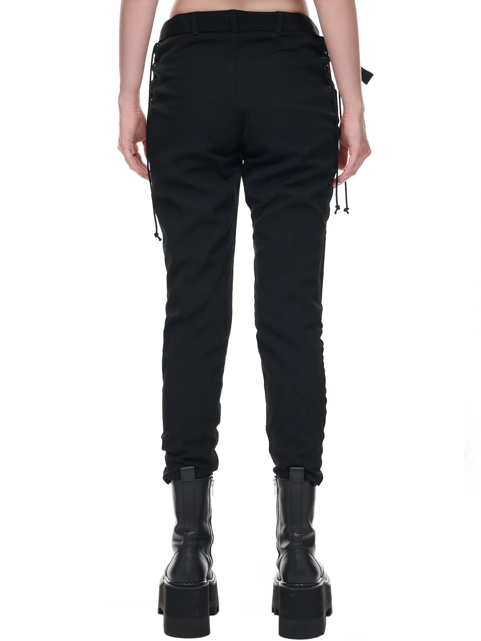 Lace-Up Trousers (FE-P10-100-1-BLACK)