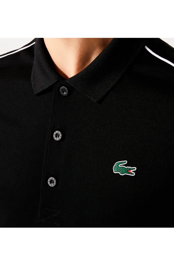 Lacoste Black Short Sleeve Sport Pique Polo