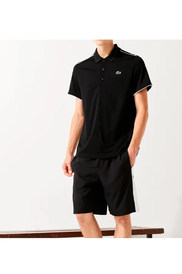 Lacoste Black Short Sleeve Sport Pique Polo