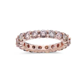 Ladies Wedding Band 14K Rose Gold 2.50CT Diamonds