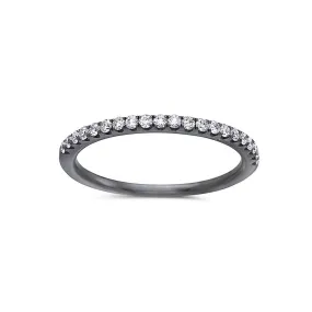 Ladies 18k Black Gold Wedding Band With 0.30 CT