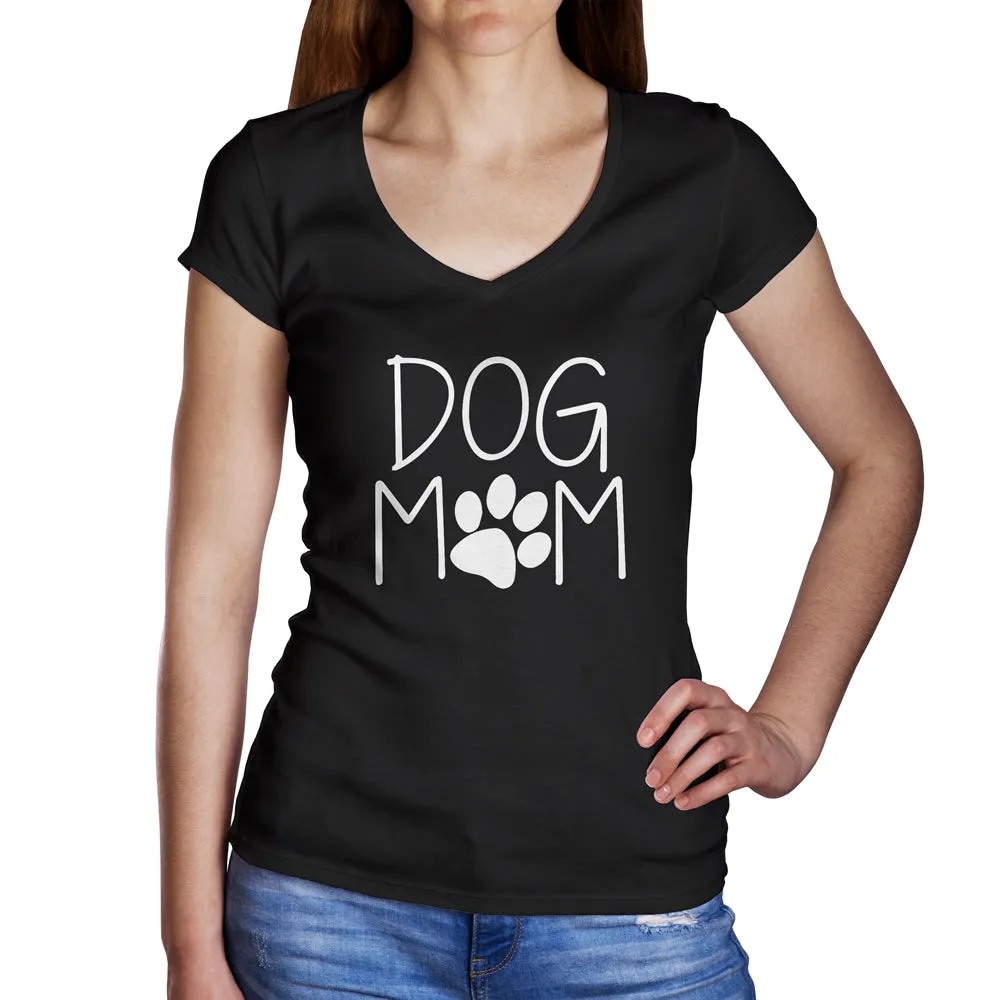 Women's Cotton V-Neck Shirt for Dog Moms