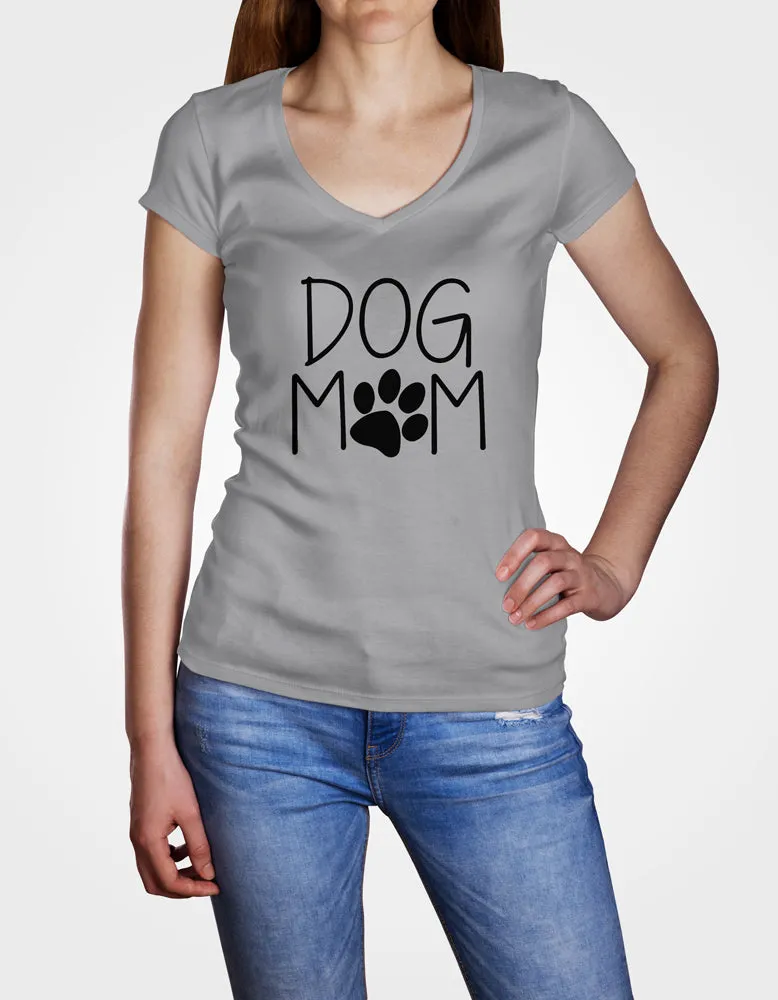 Women's Cotton V-Neck Shirt for Dog Moms