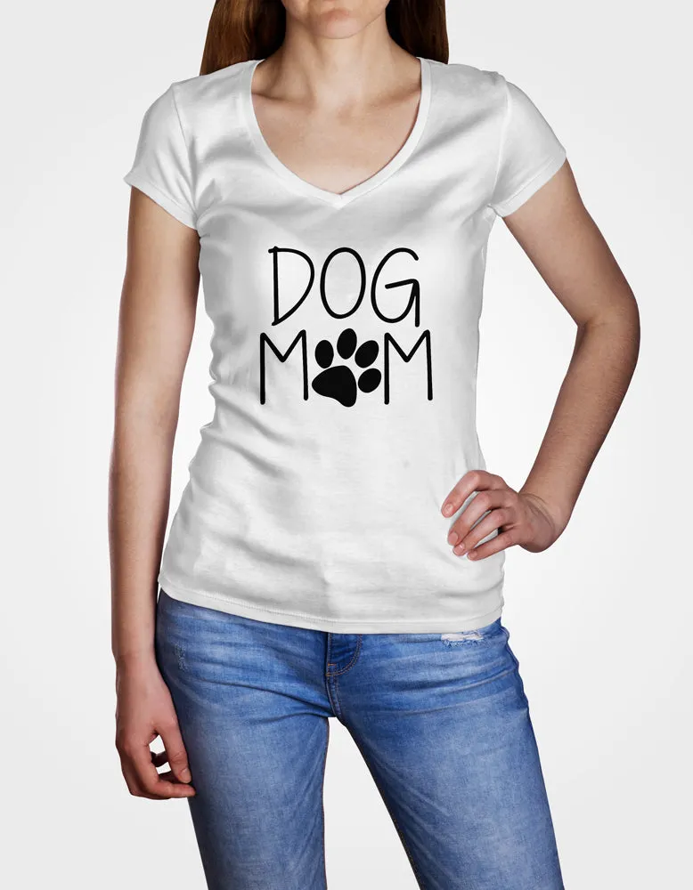 Women's Cotton V-Neck Shirt for Dog Moms