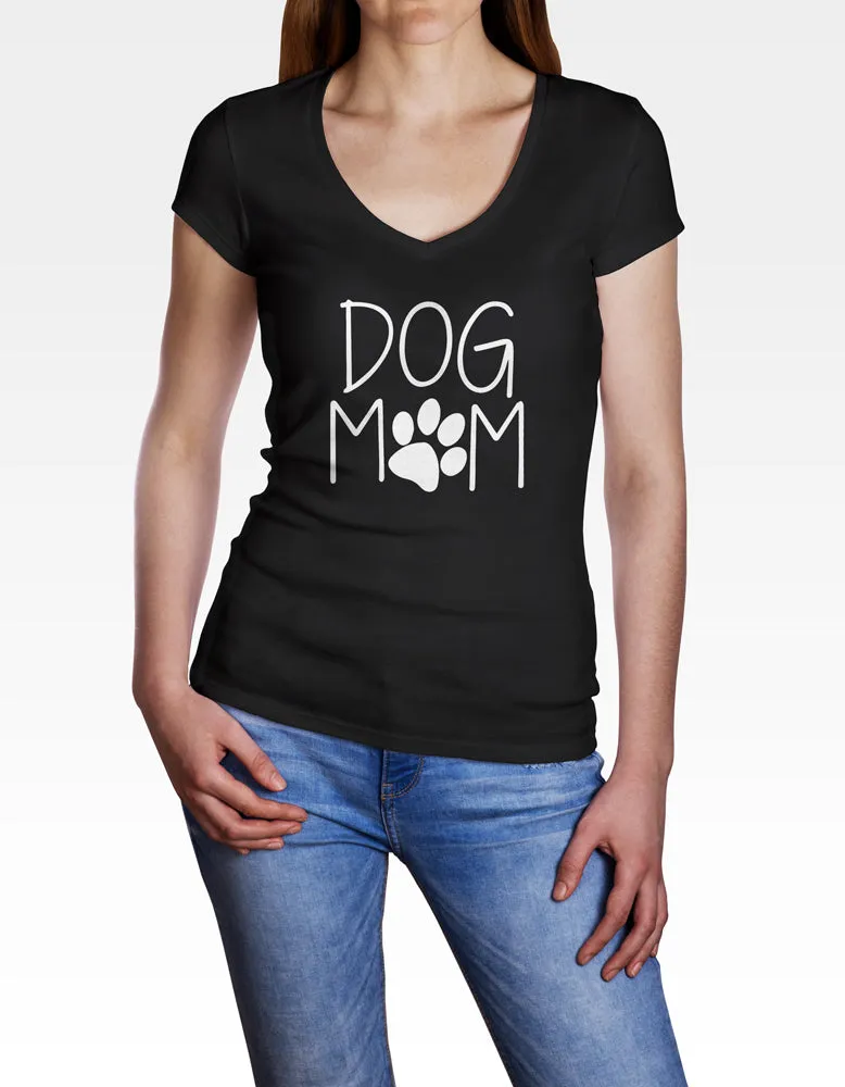 Women's Cotton V-Neck Shirt for Dog Moms