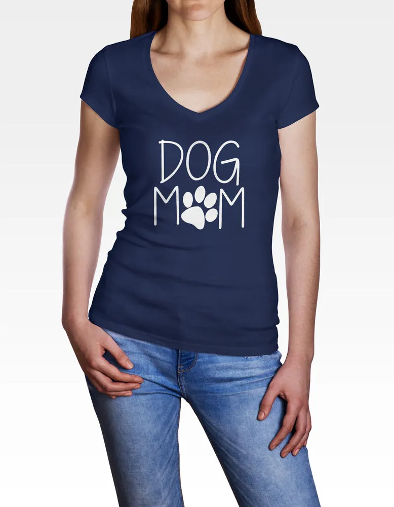 Women's Cotton V-Neck Shirt for Dog Moms