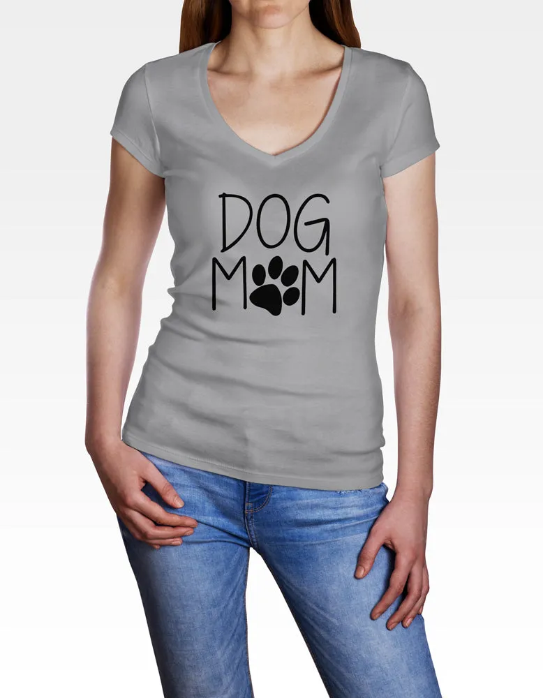 Women's Cotton V-Neck Shirt for Dog Moms