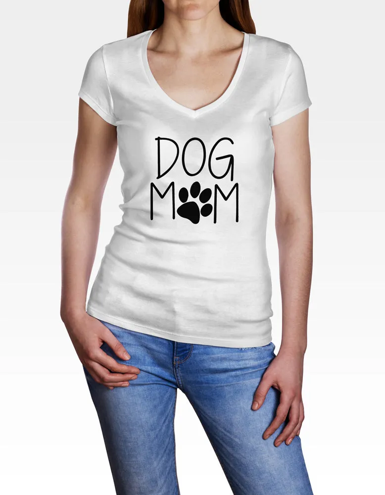 Women's Cotton V-Neck Shirt for Dog Moms