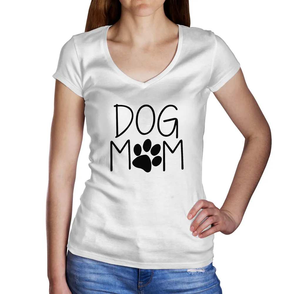 Women's Cotton V-Neck Shirt for Dog Moms