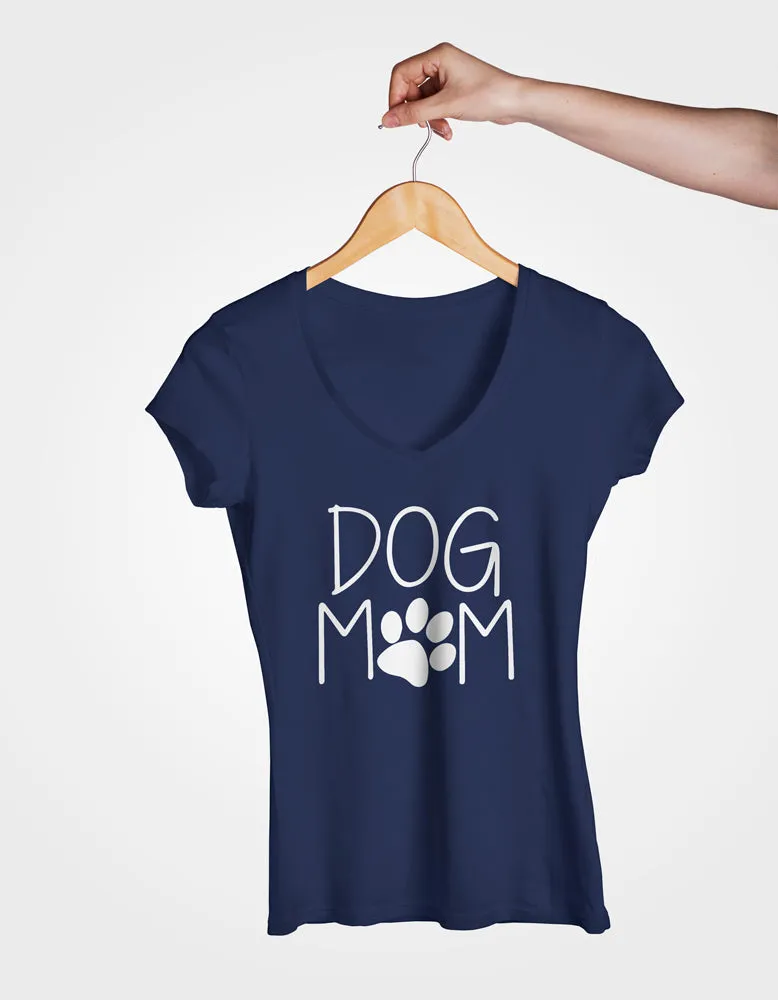 Women's Cotton V-Neck Shirt for Dog Moms