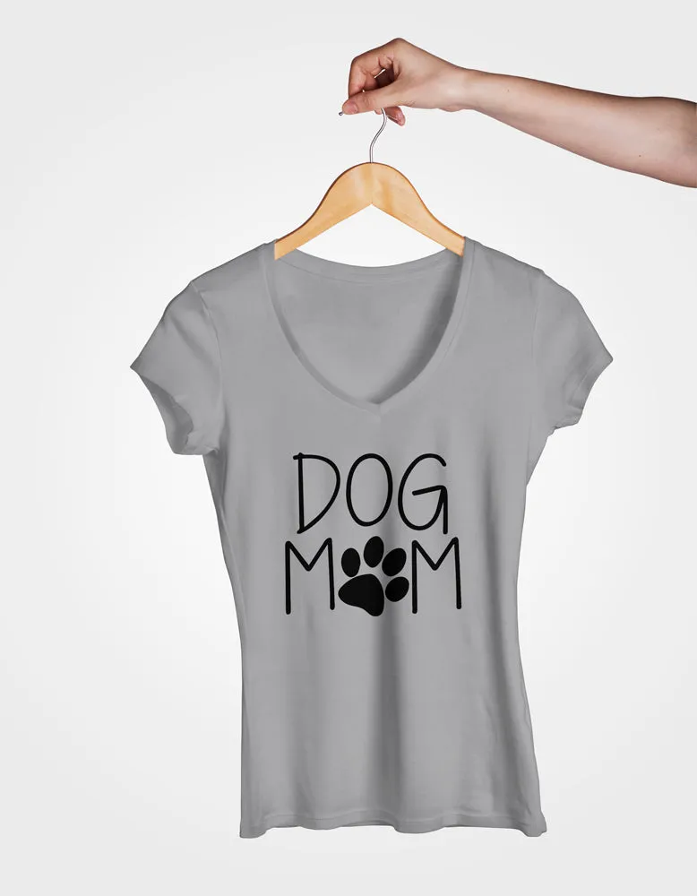 Women's Cotton V-Neck Shirt for Dog Moms