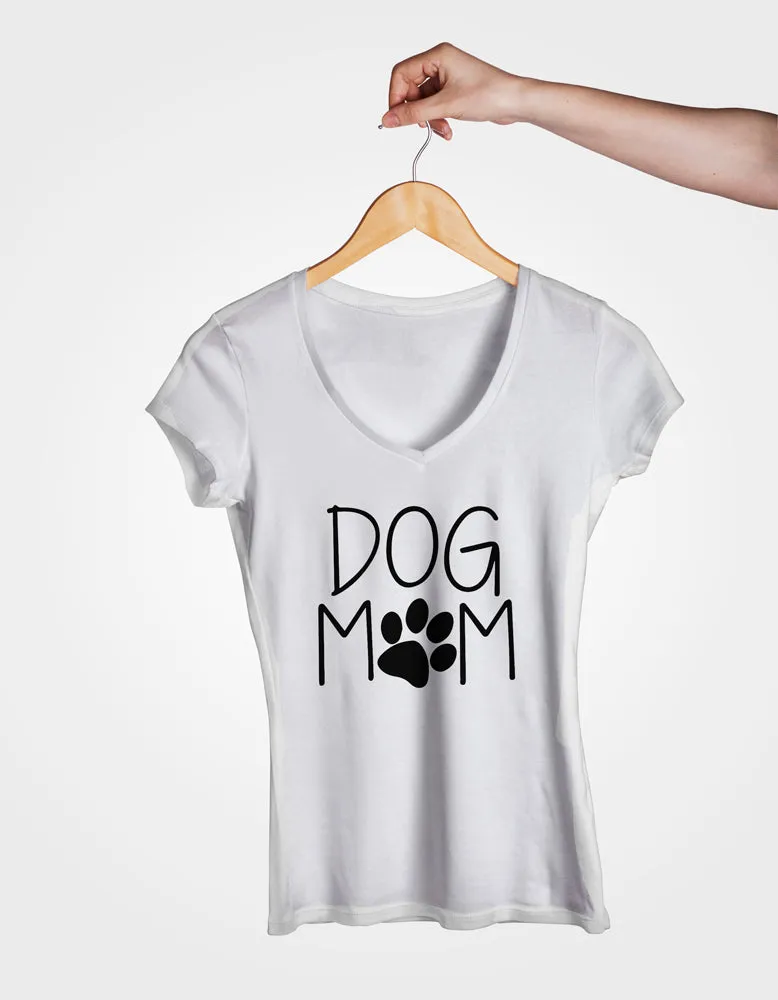 Women's Cotton V-Neck Shirt for Dog Moms