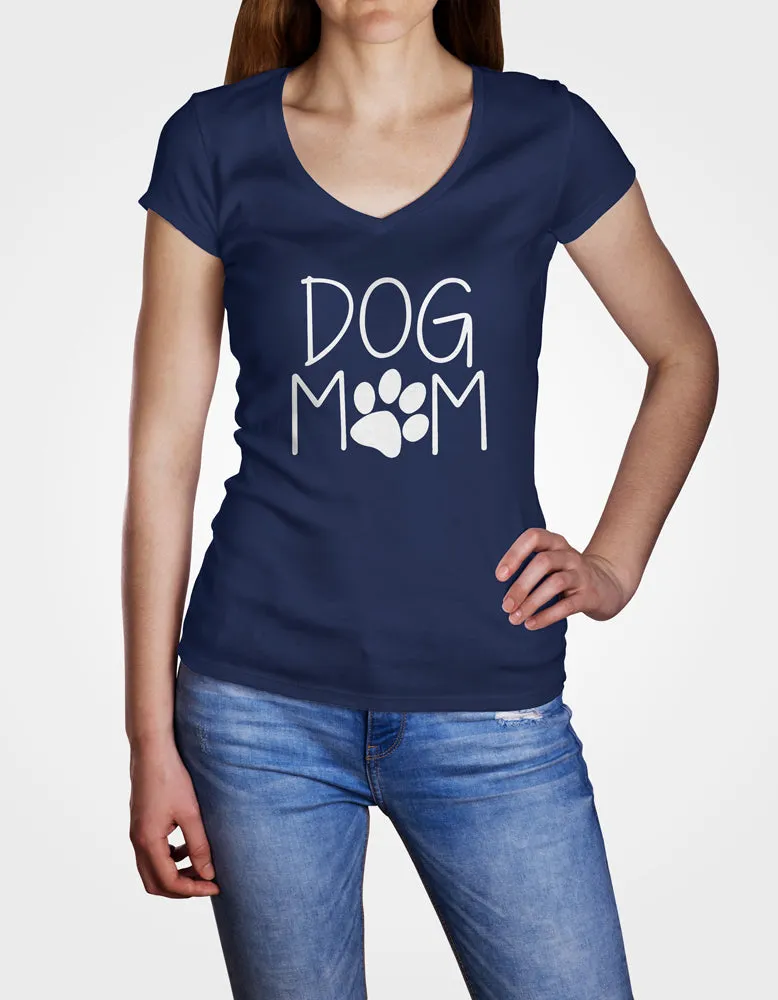 Women's Cotton V-Neck Shirt for Dog Moms