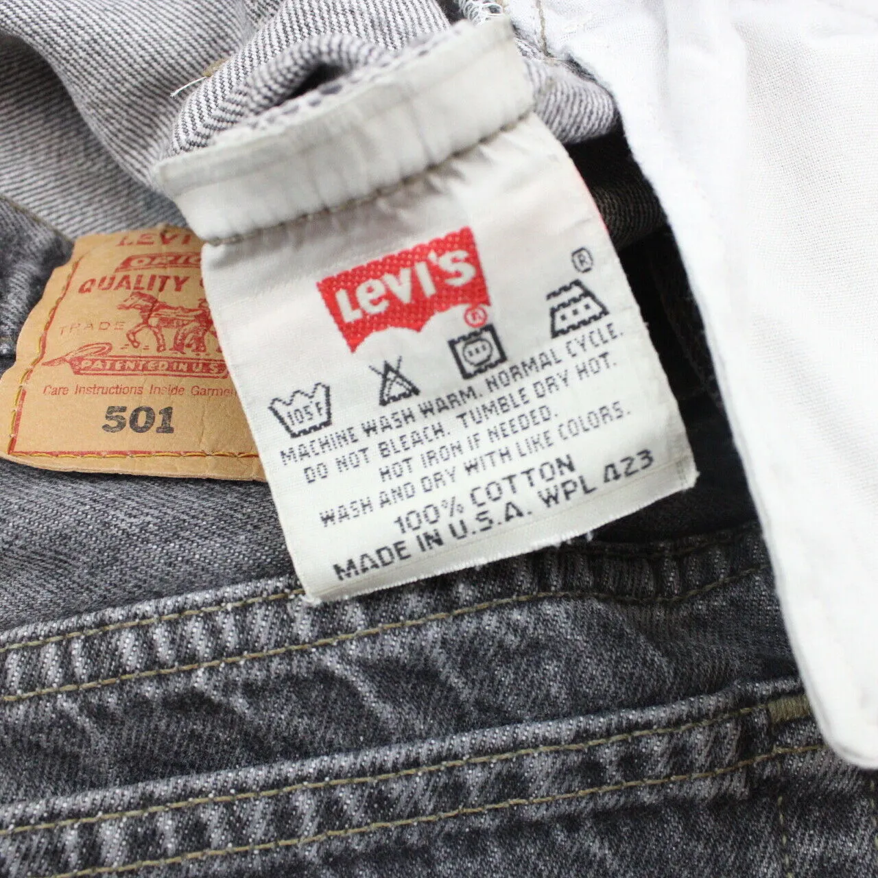 LEVIS 501 Jeans Grey Charcoal | W31 L28