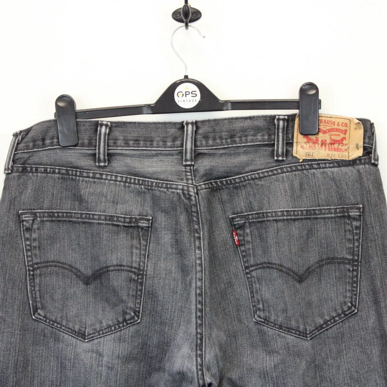 LEVIS 501 Jeans Grey Charcoal | W40 L30