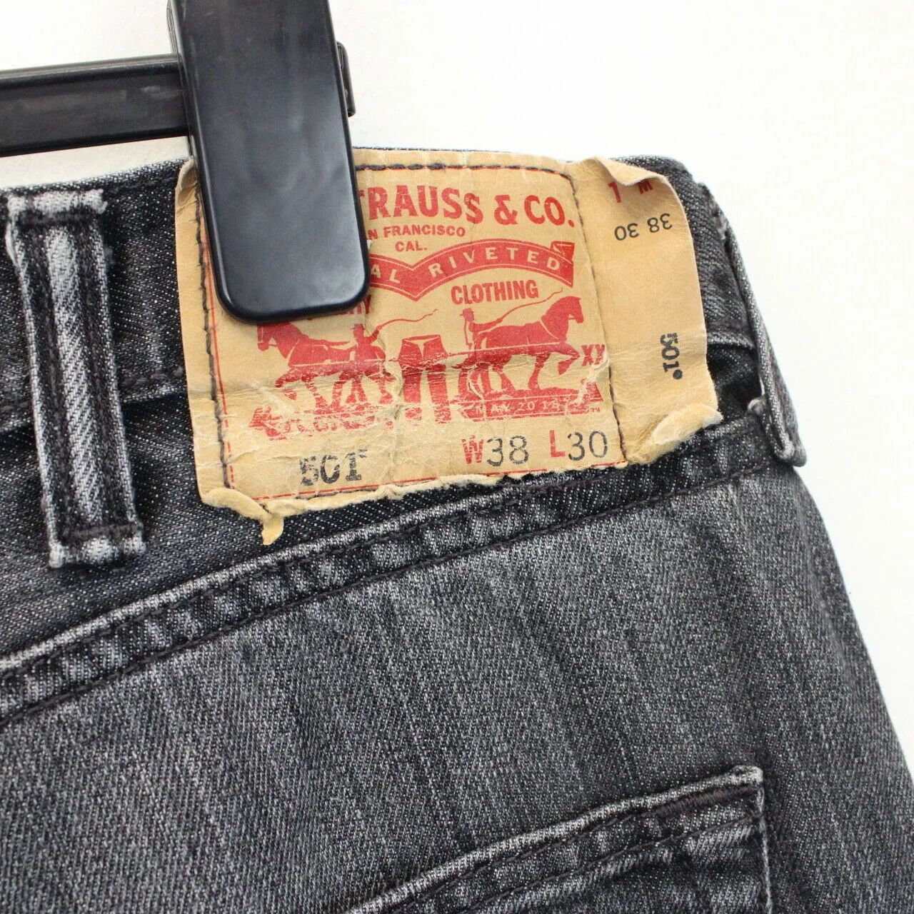 LEVIS 501 Jeans Grey Charcoal | W40 L30