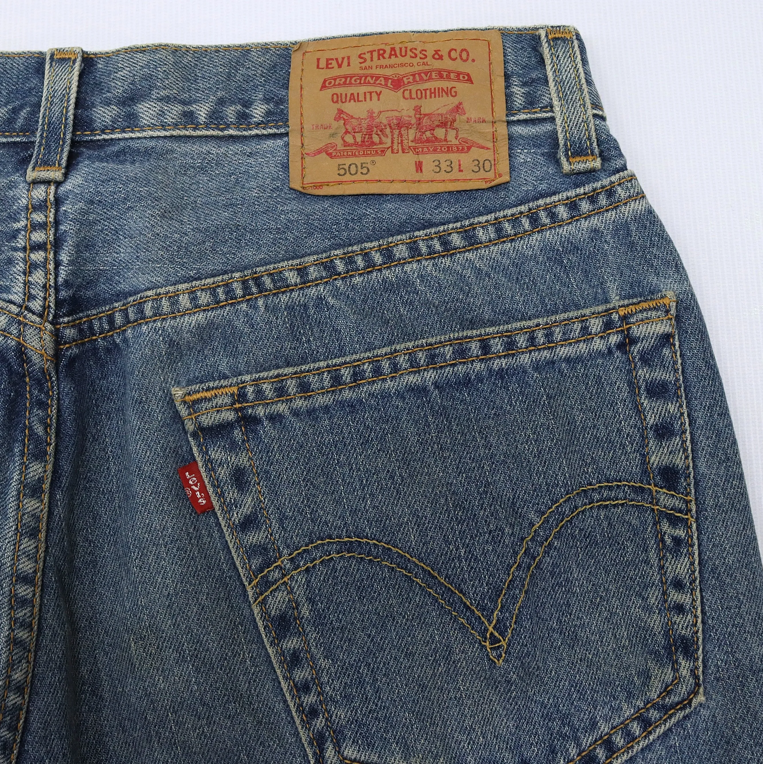 Levi's 505 Wide Leg Blue Jeans