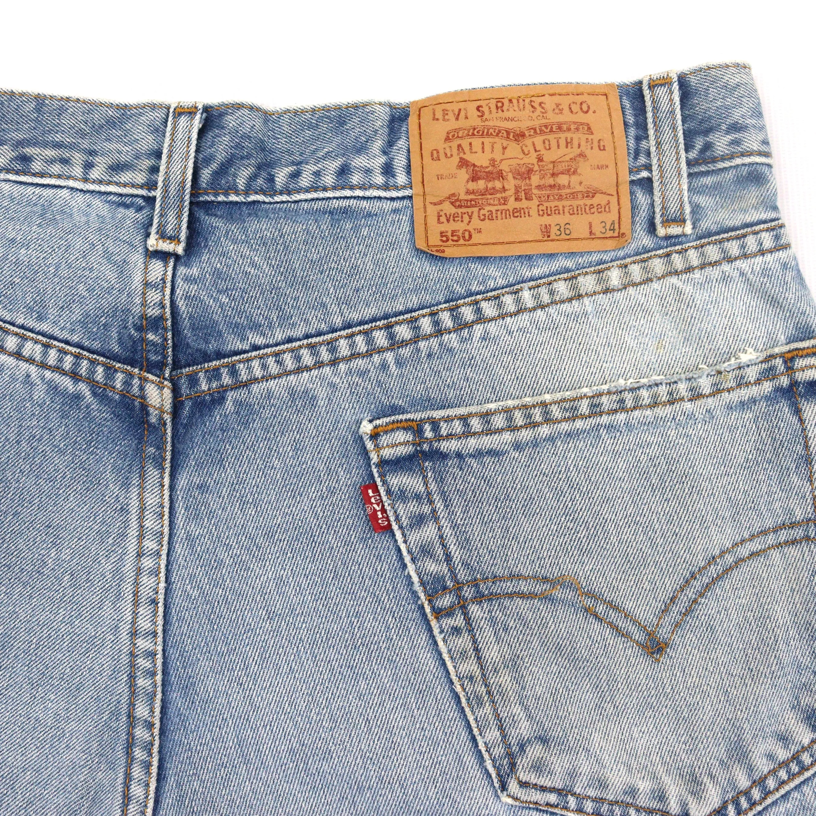 Levi's 550 Baggy Washed Blue Jeans