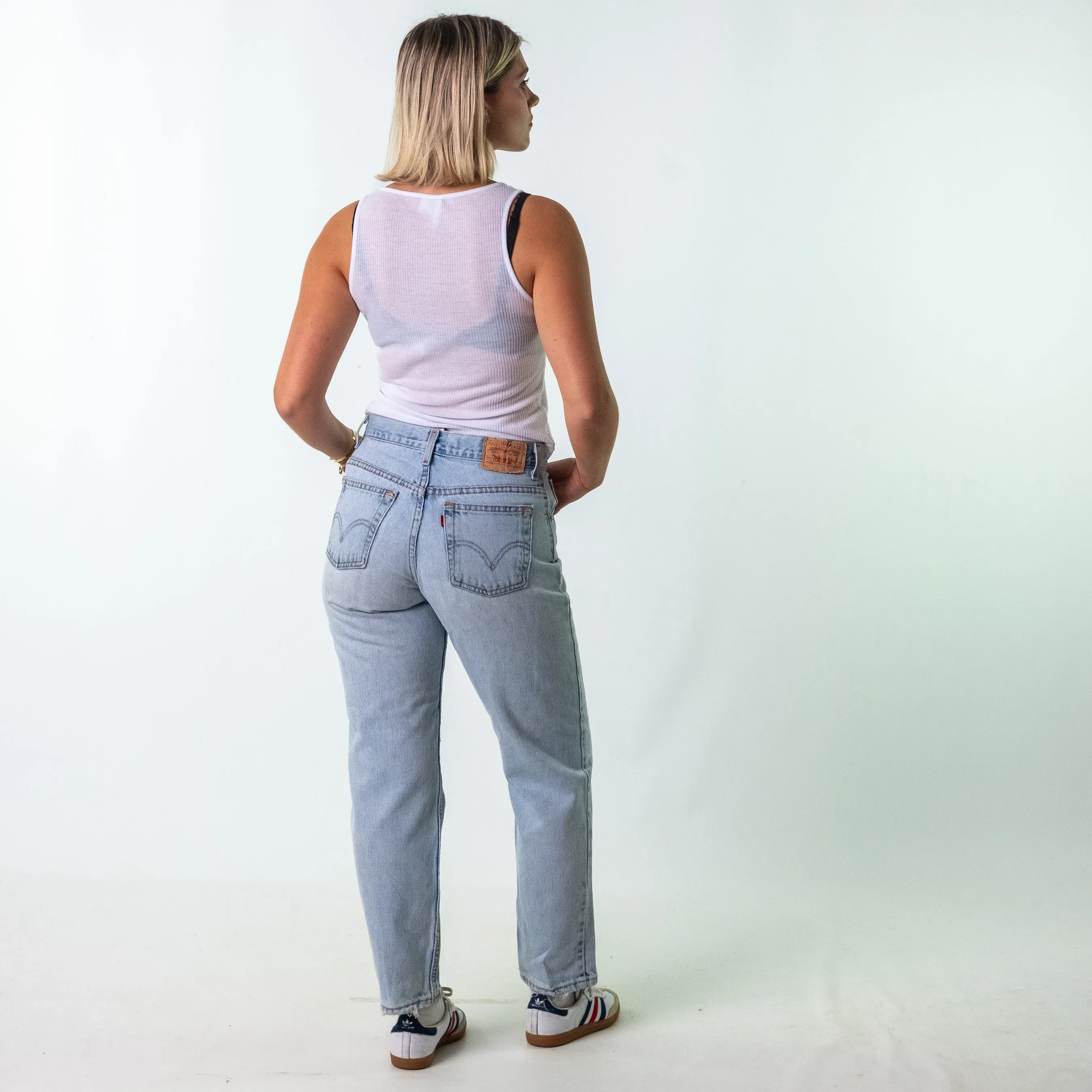 Light Blue 90s Levi's Denim Jeans Baggy Pants (30x30)