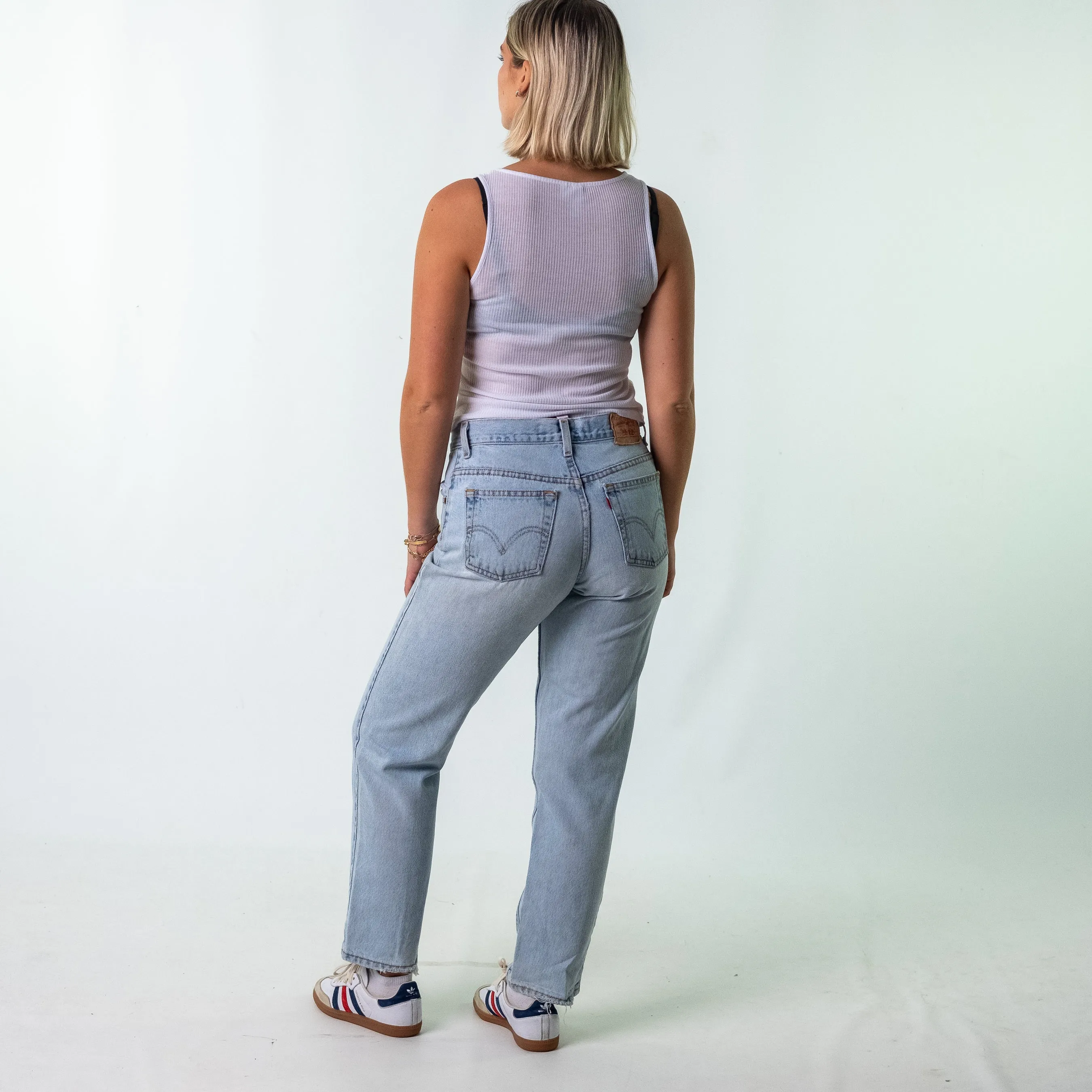 Light Blue 90s Levi's Denim Jeans Baggy Pants (30x30)